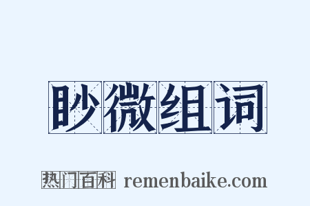 眇微组词是什么意思的图片